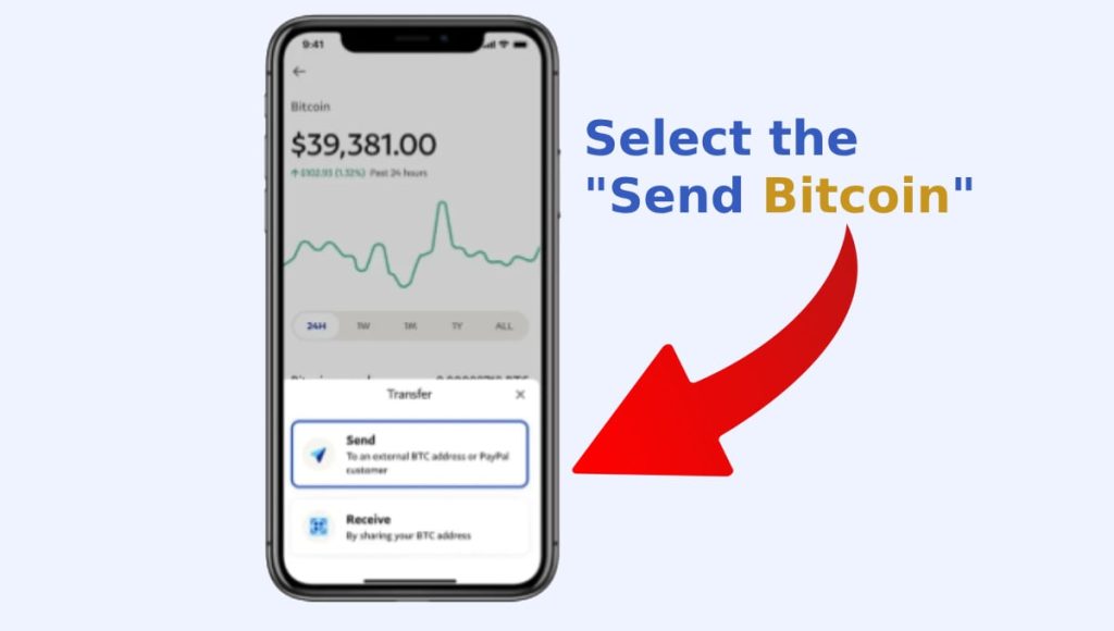 Select the "Send Bitcoin" Option