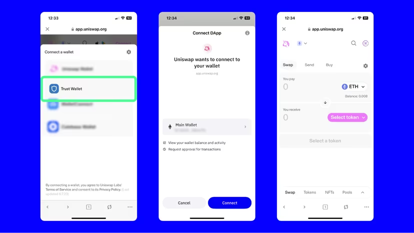 Connect Trust Wallet To Uniswap