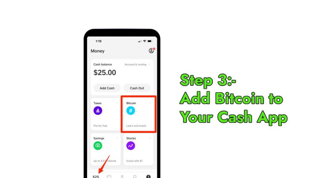 Add Bitcoin to Your Cash App
