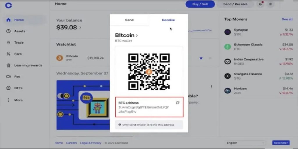 Obtain Your Coinbase Wallet Address