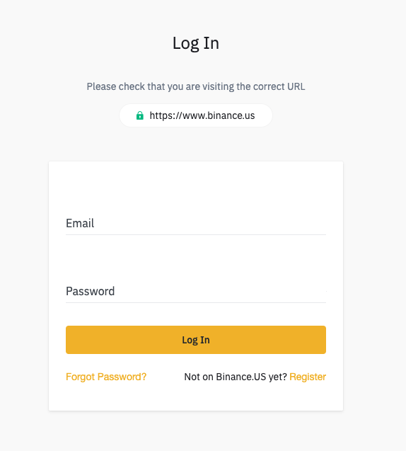 Log in to Your Binance Account