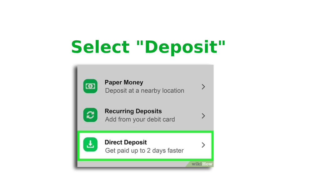 Select "Deposit