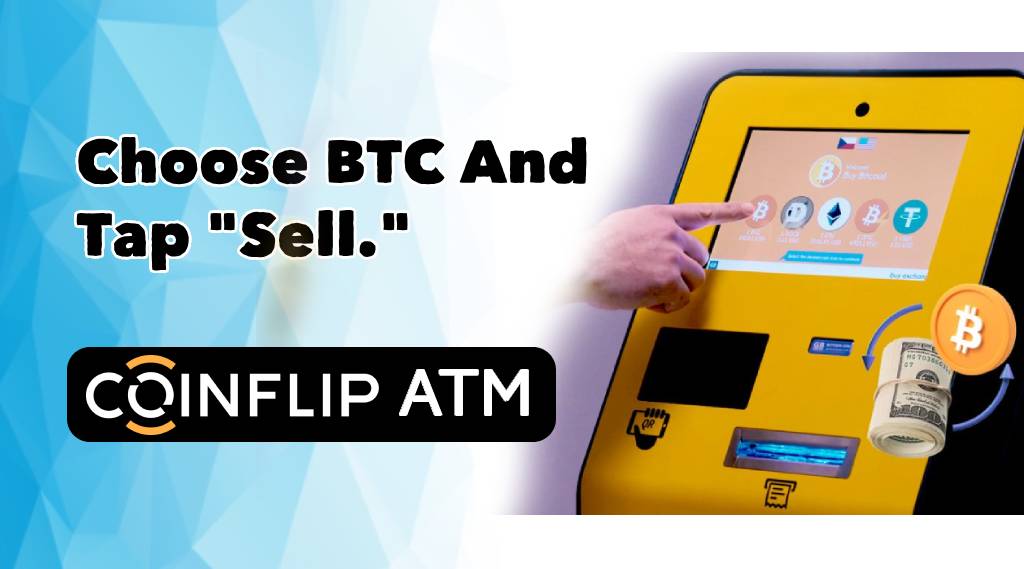 Choose BTC and tap sell