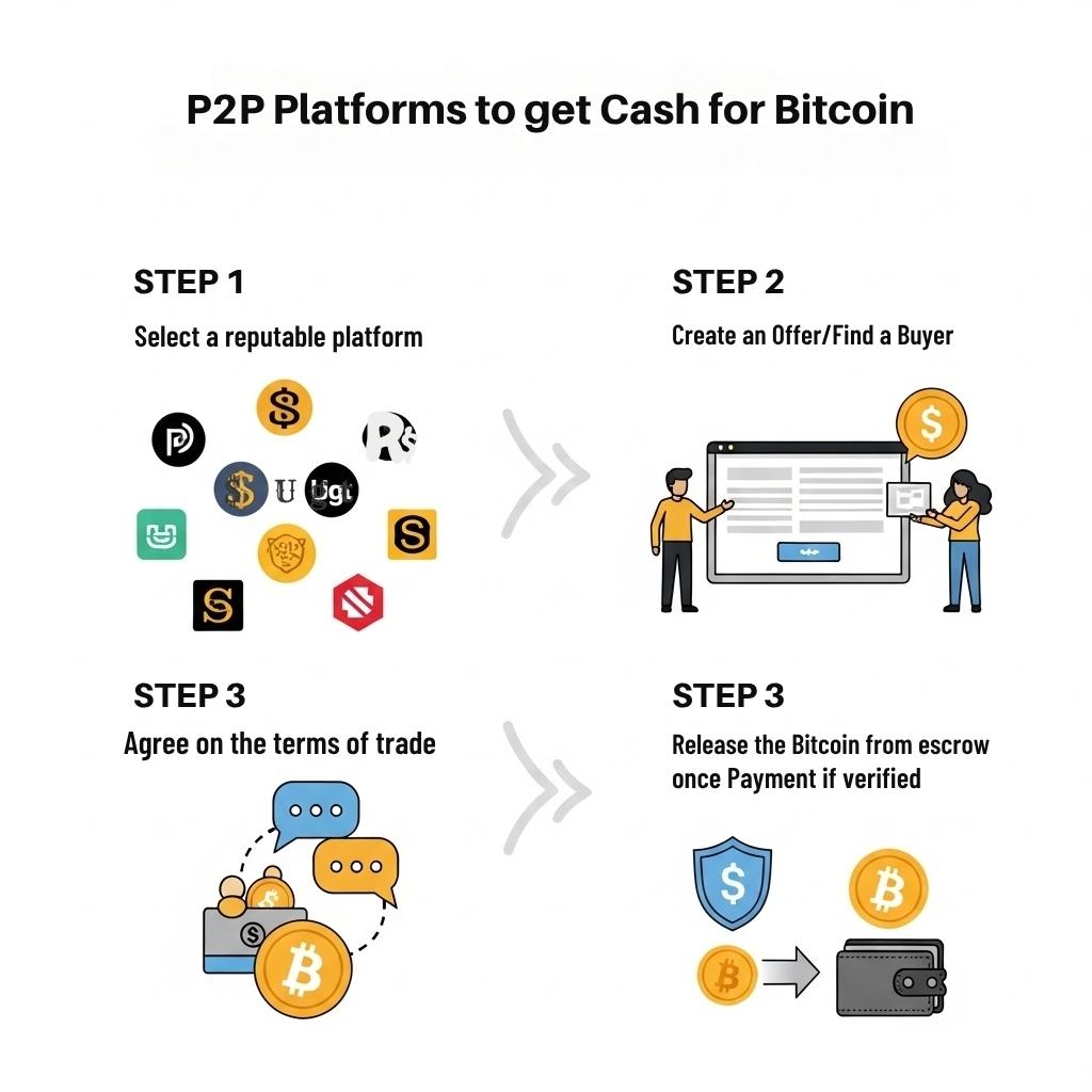 How to use P2P platforms to get cash for Bitcoin: